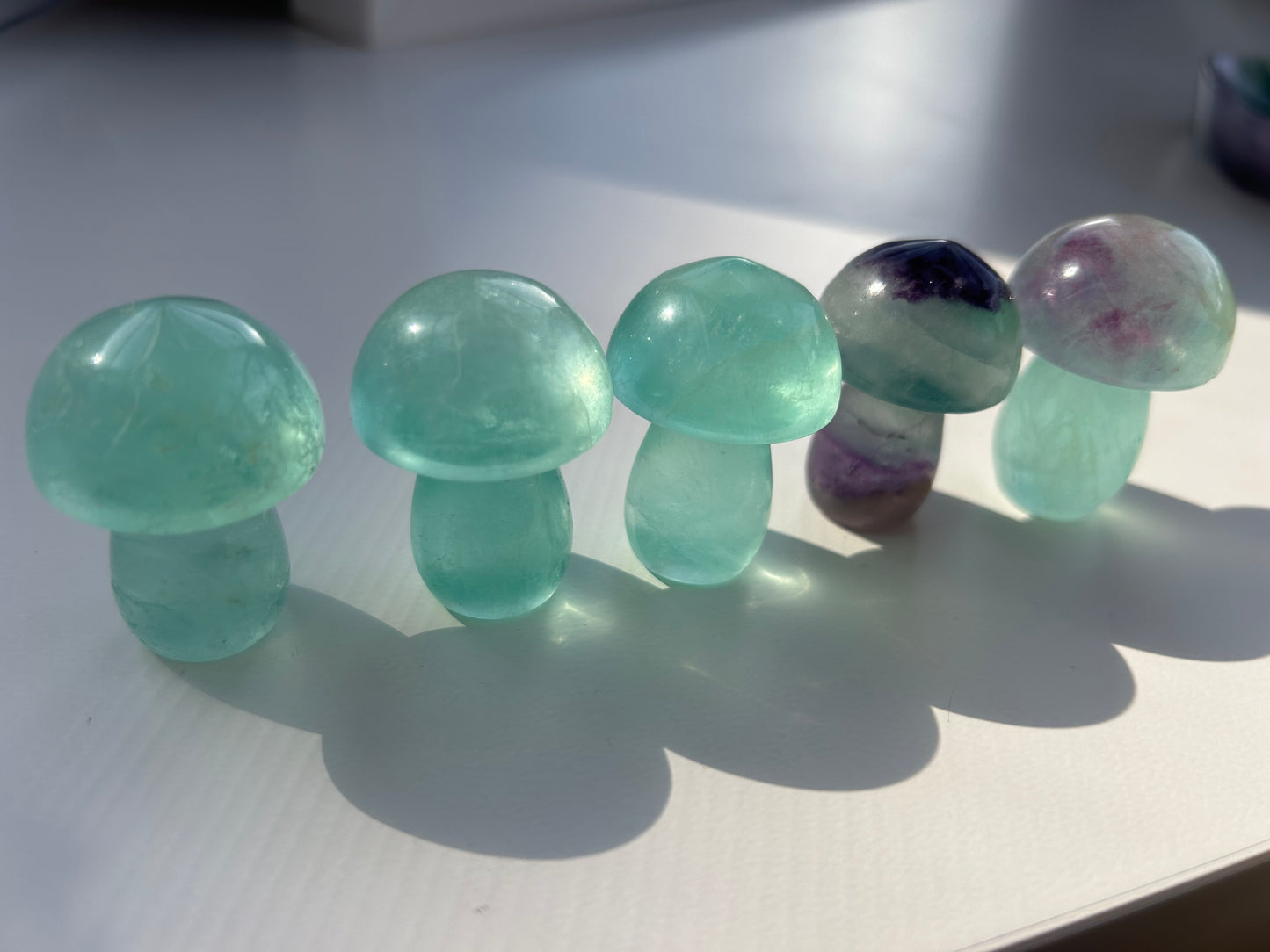 π Green Fluorite small Mushroom