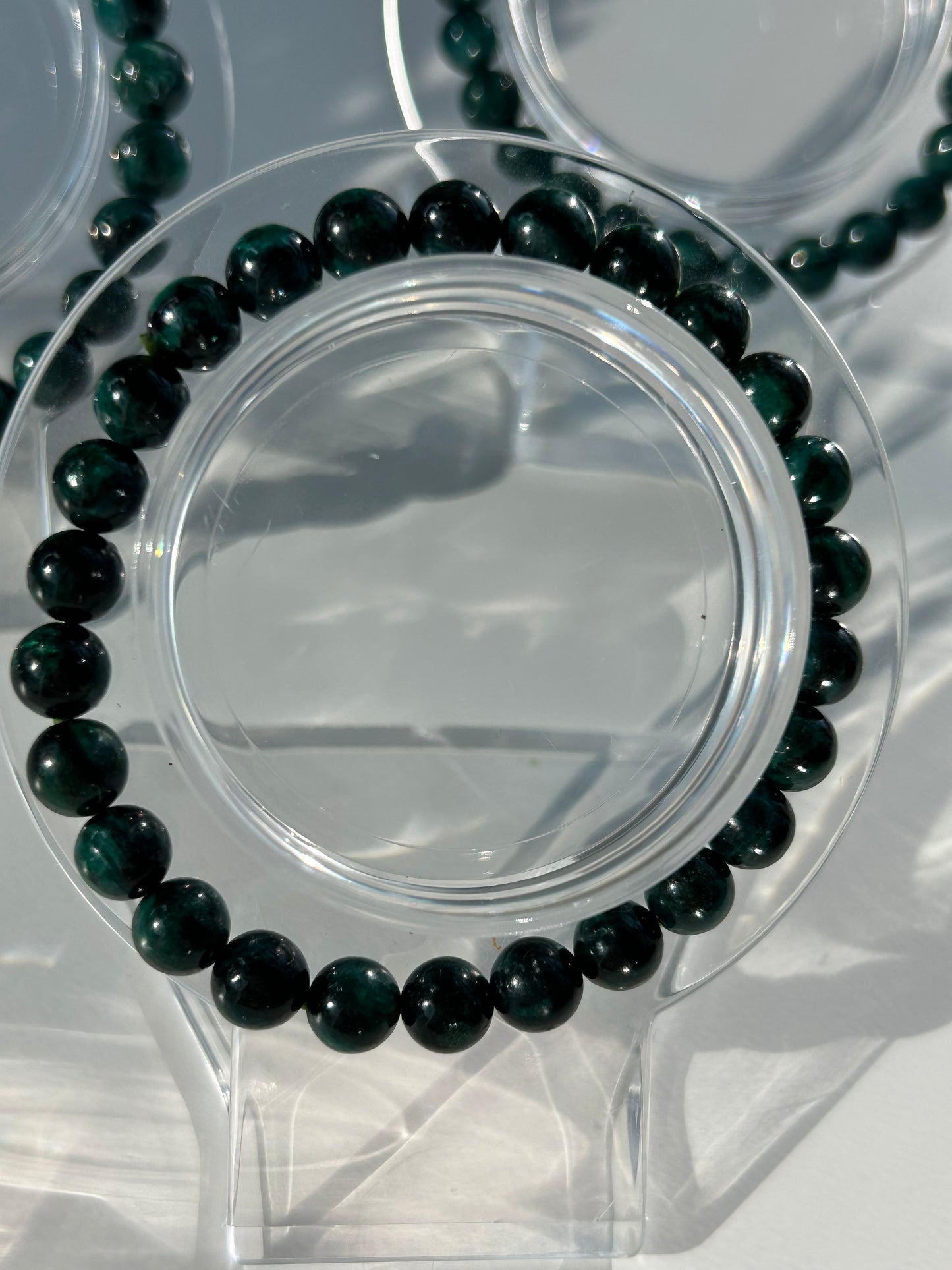 Green Emerald Fuchsite Beaded Bracelet