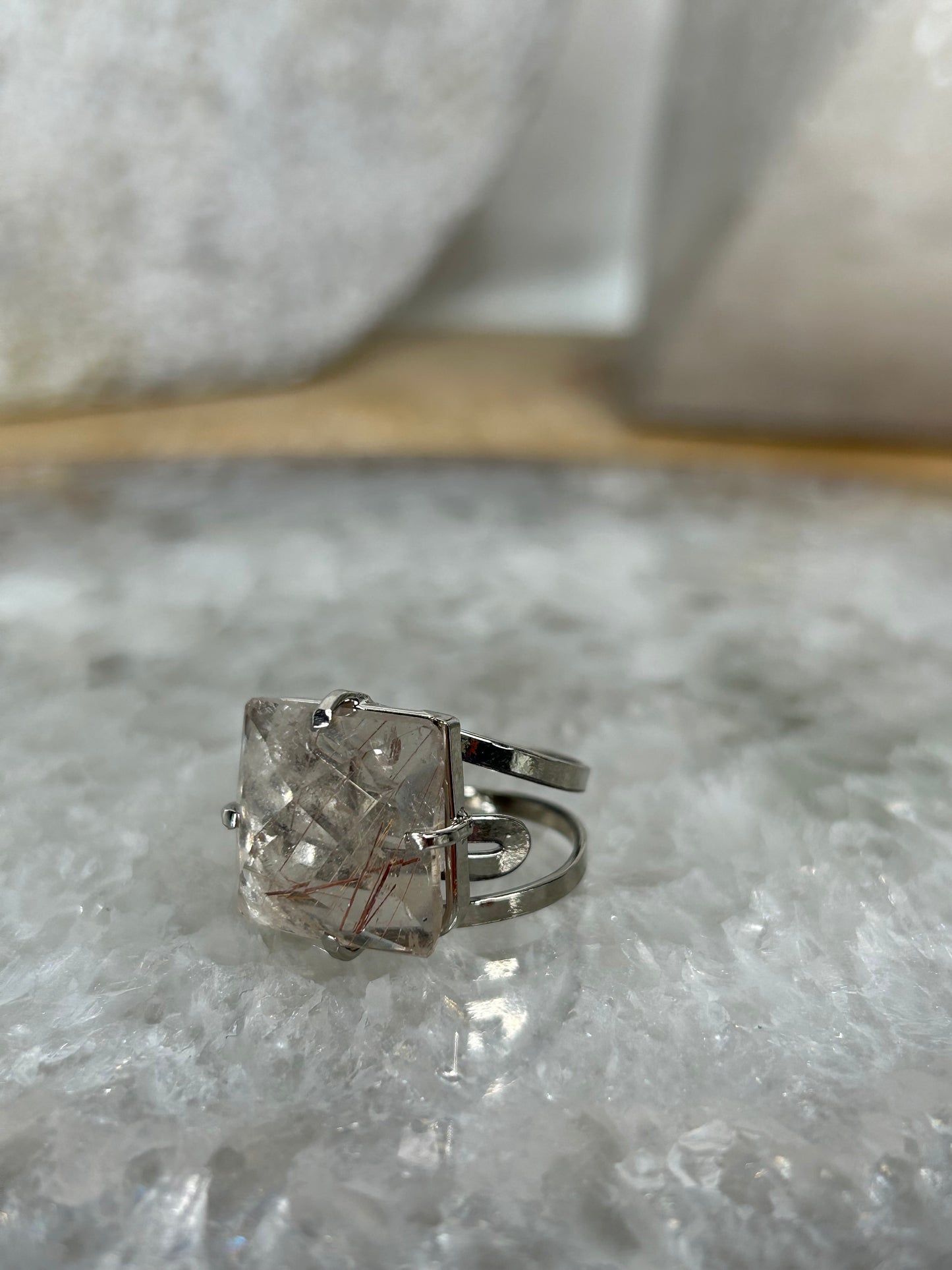 Faceted Gemstone Ring