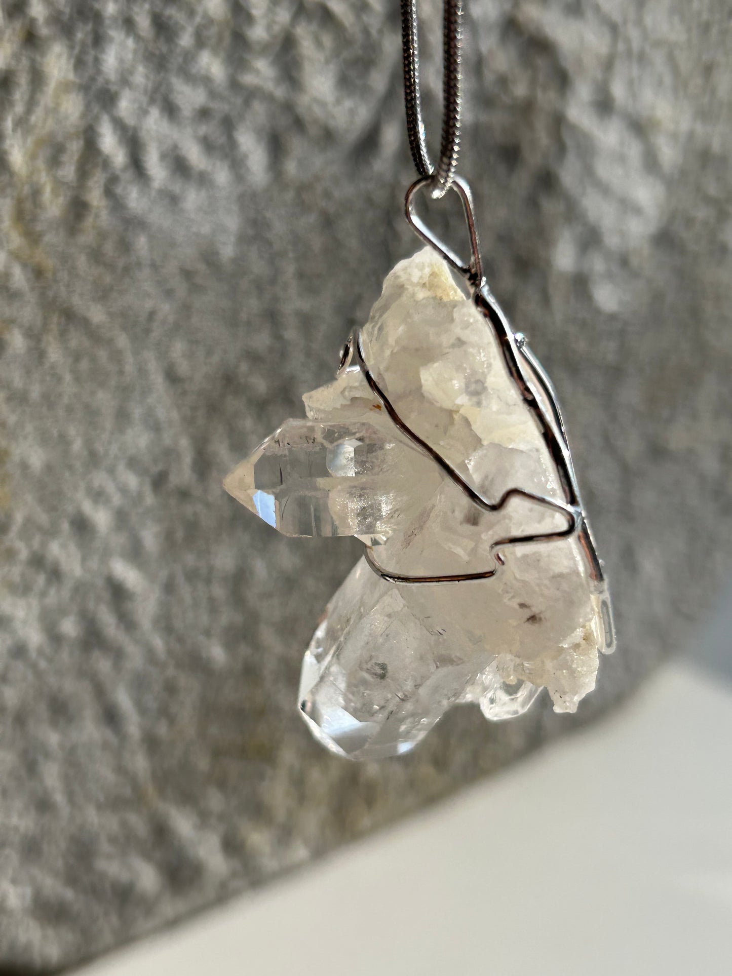 Clear Quartz Statement necklace