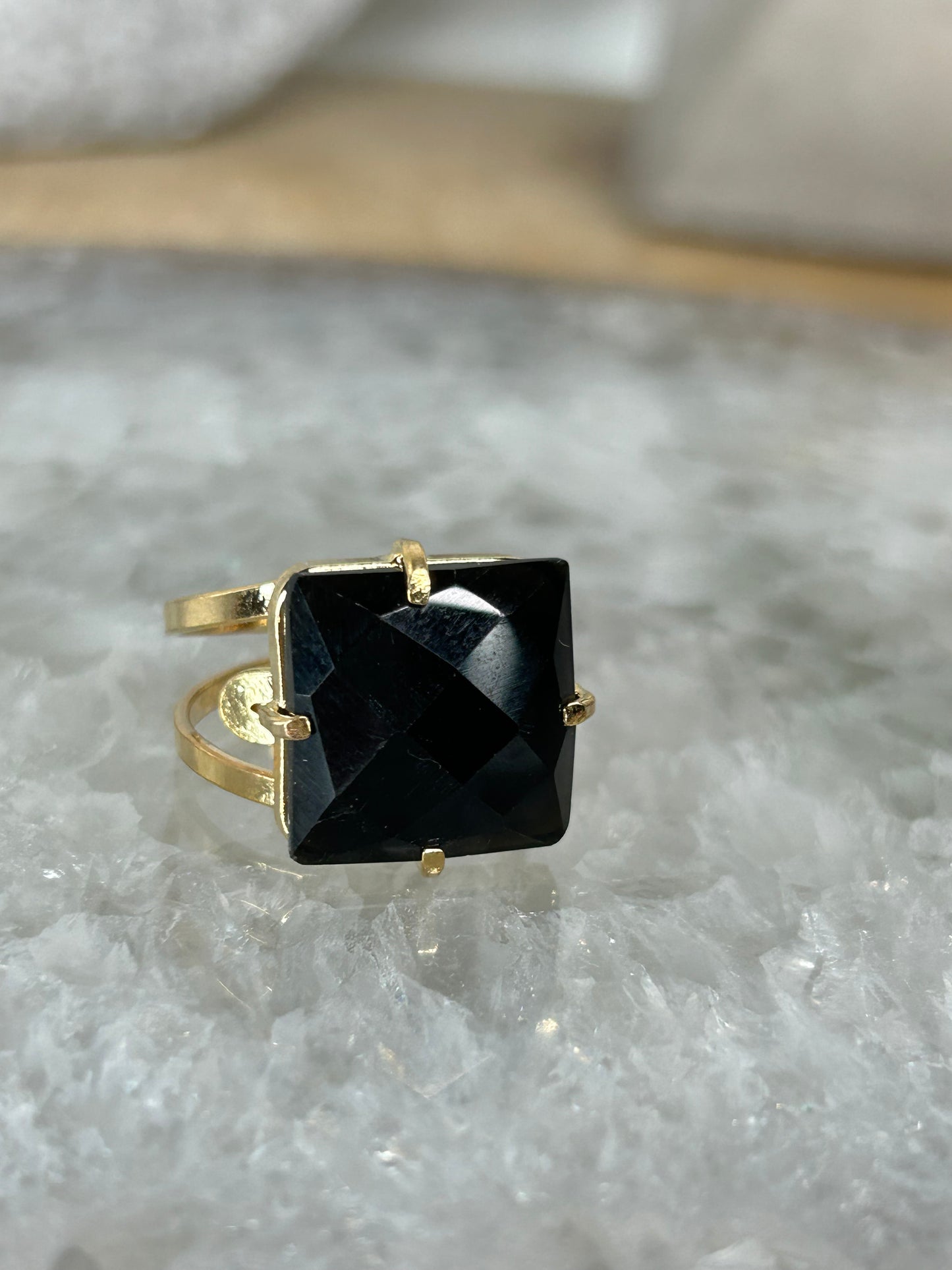 Faceted Gemstone Ring