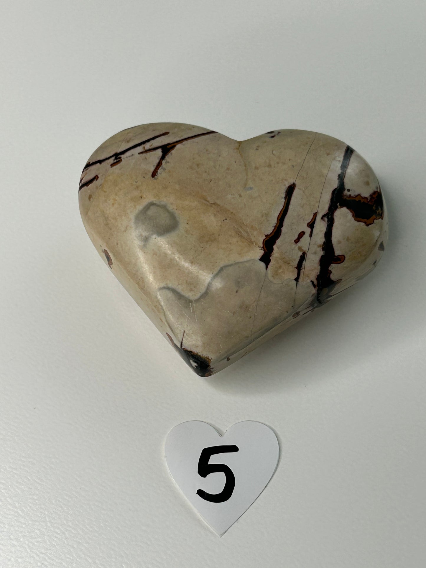 Picture Jasper Heart Carving