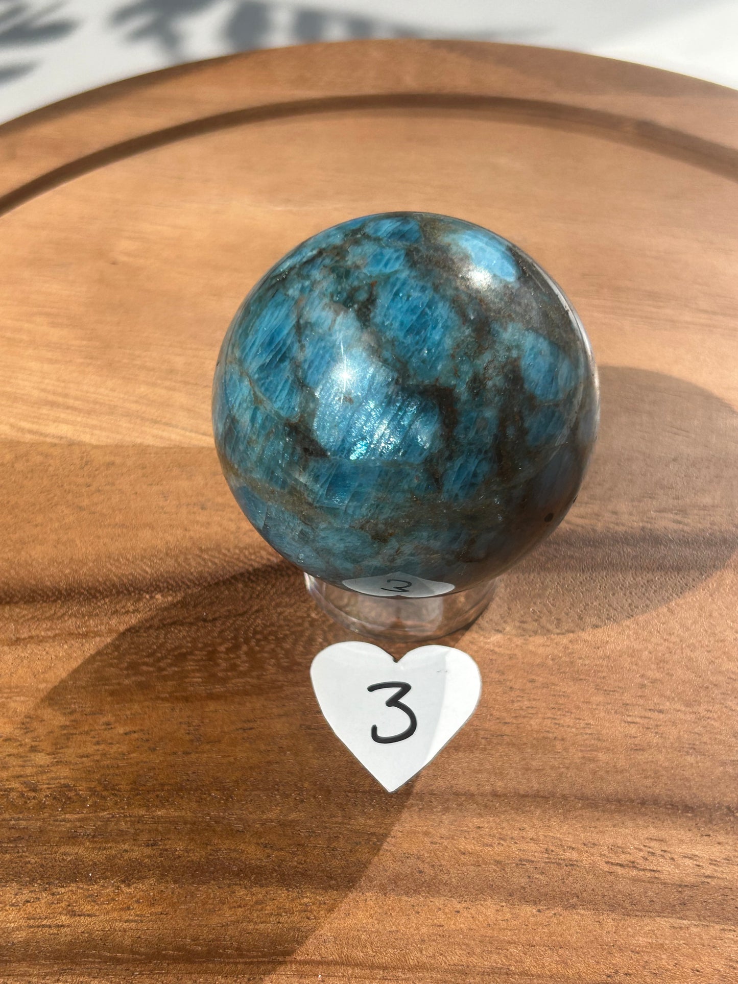 Blue Apatite Sphere