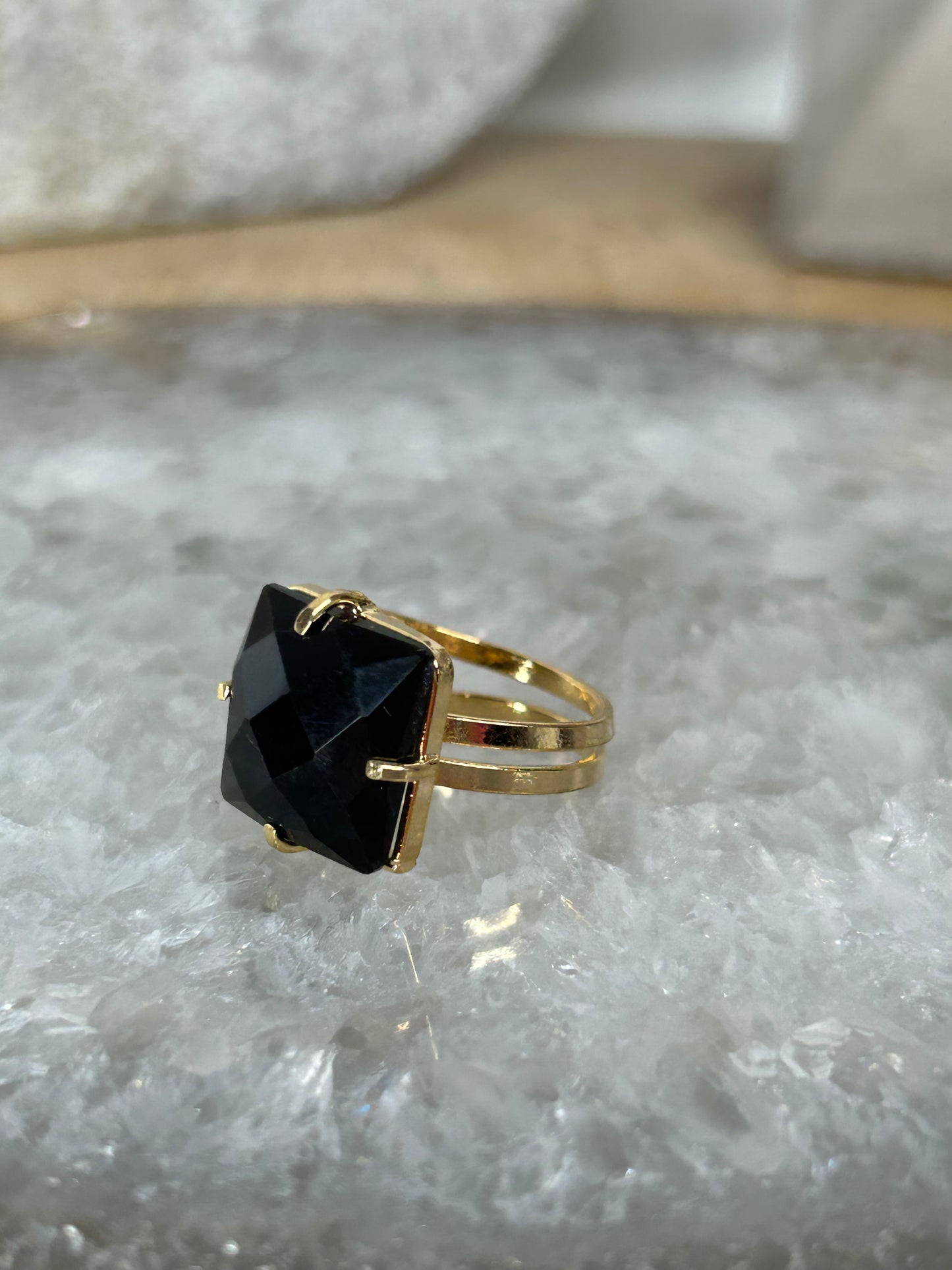 Faceted Gemstone Ring