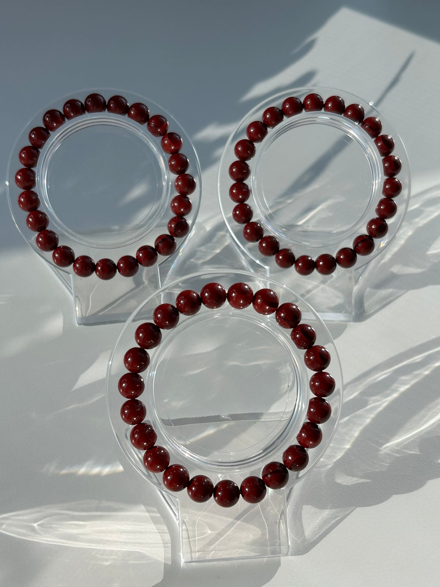 Cinnabar beaded bracelet