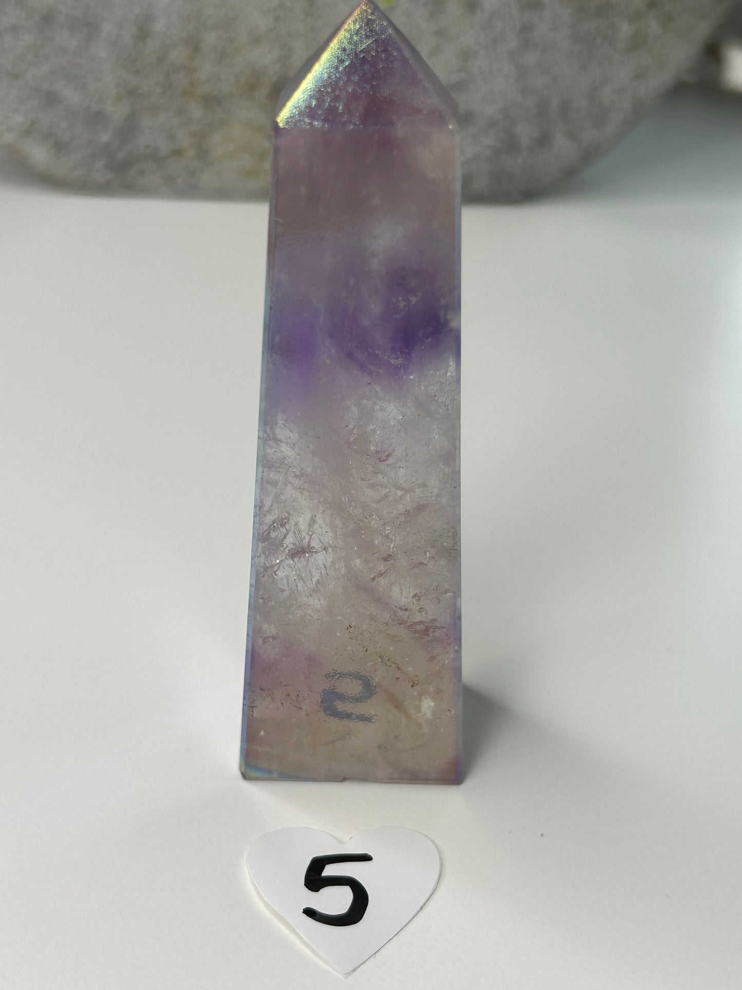 Rainbow Aura Amethyst Tower