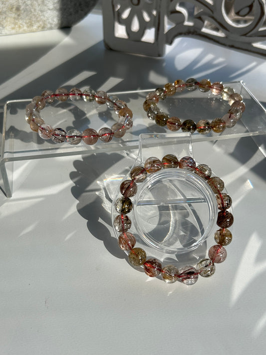 Rutilated Quartz Beaded Bracelets