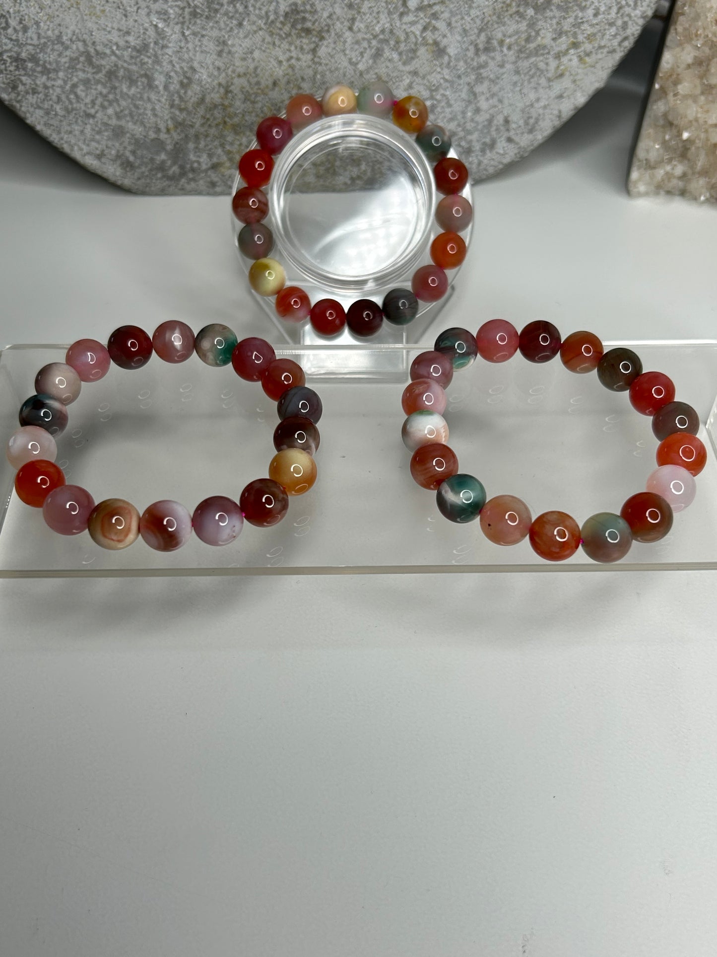 Yanyuan agate beaded bracelets