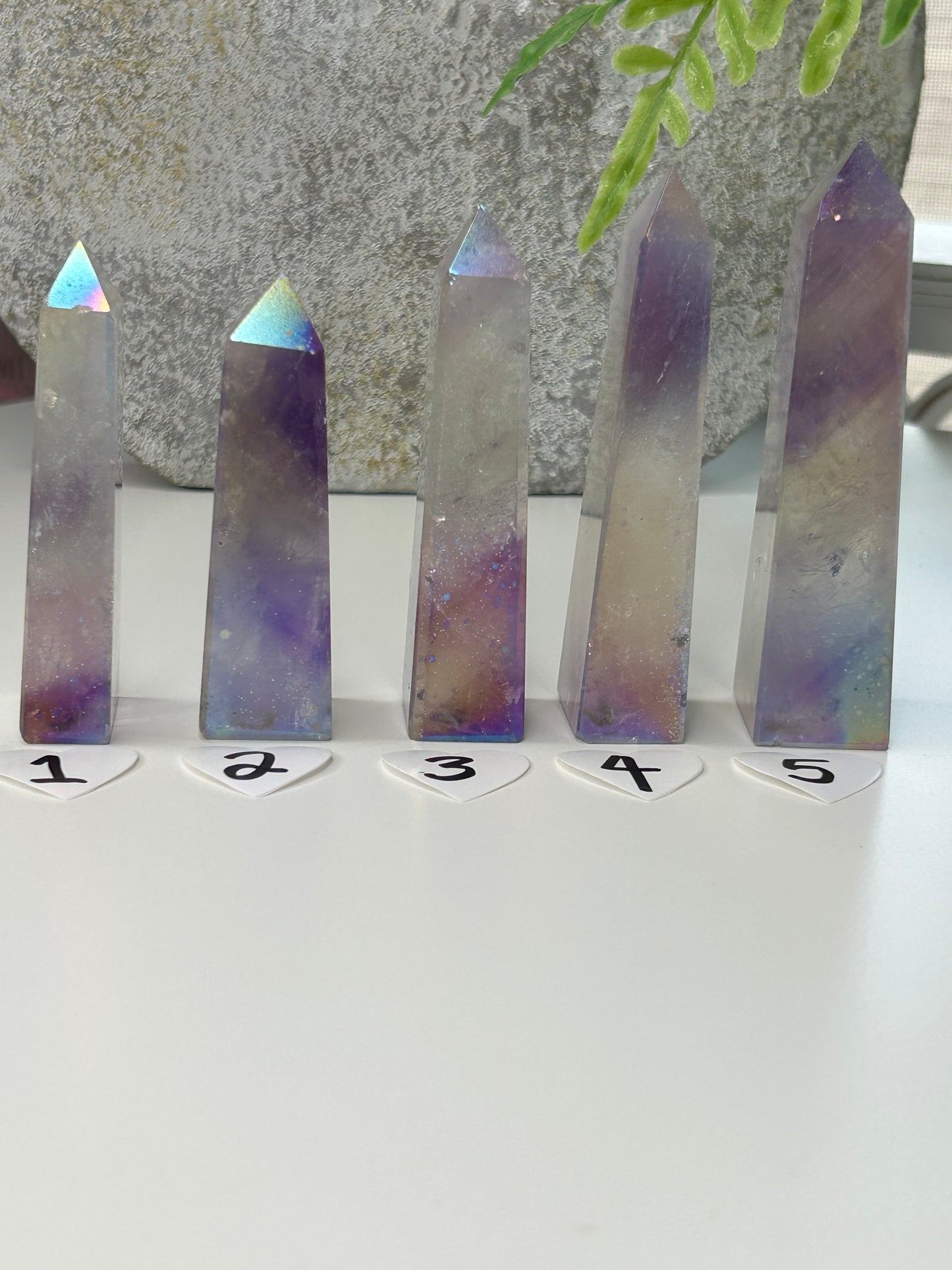 Rainbow Aura Amethyst Tower