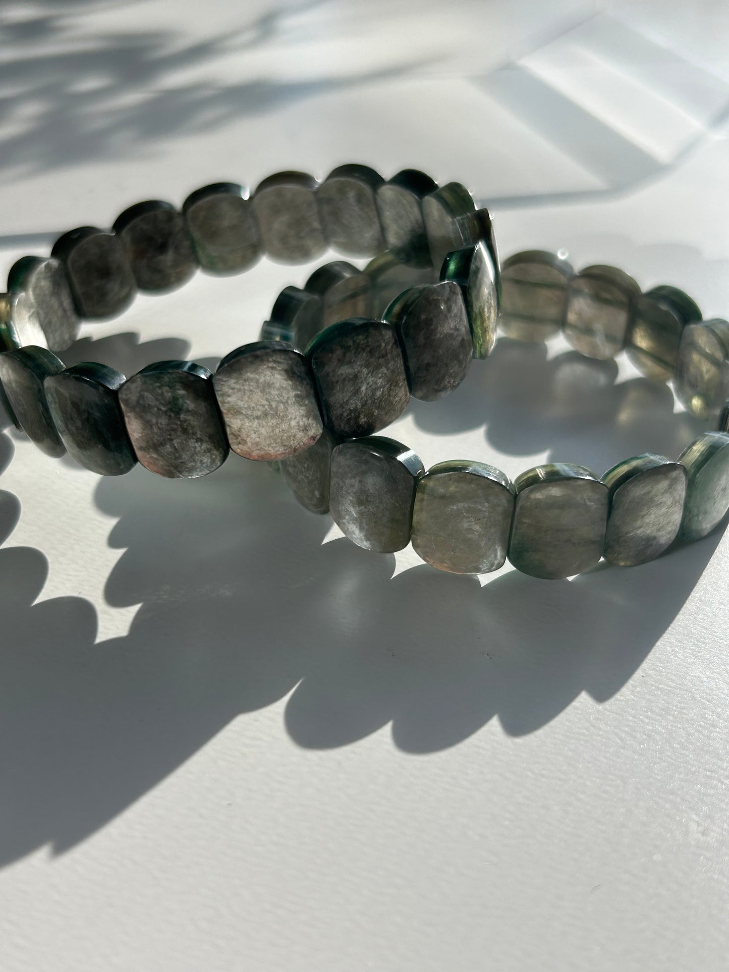 Flashy Green Lepidolite Bangle bracelet