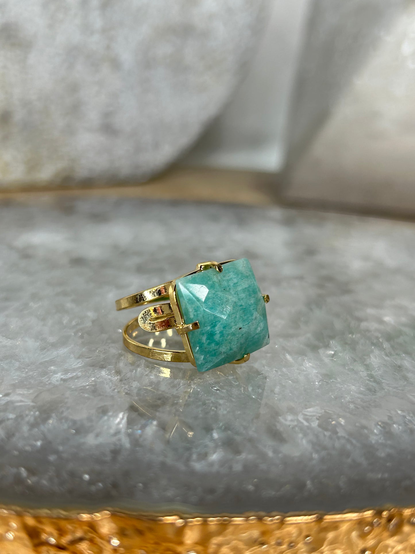 Faceted Gemstone Ring