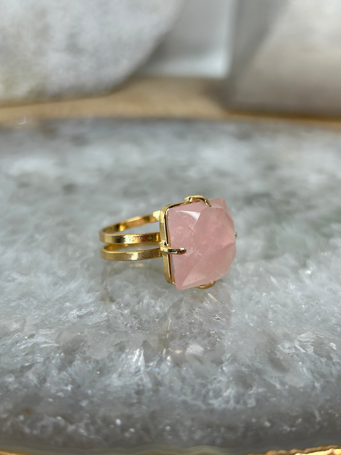 Faceted Gemstone Ring