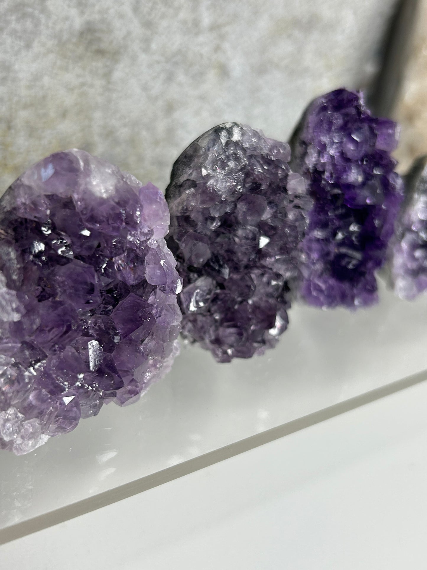 Baby Amethyst cut base cluster