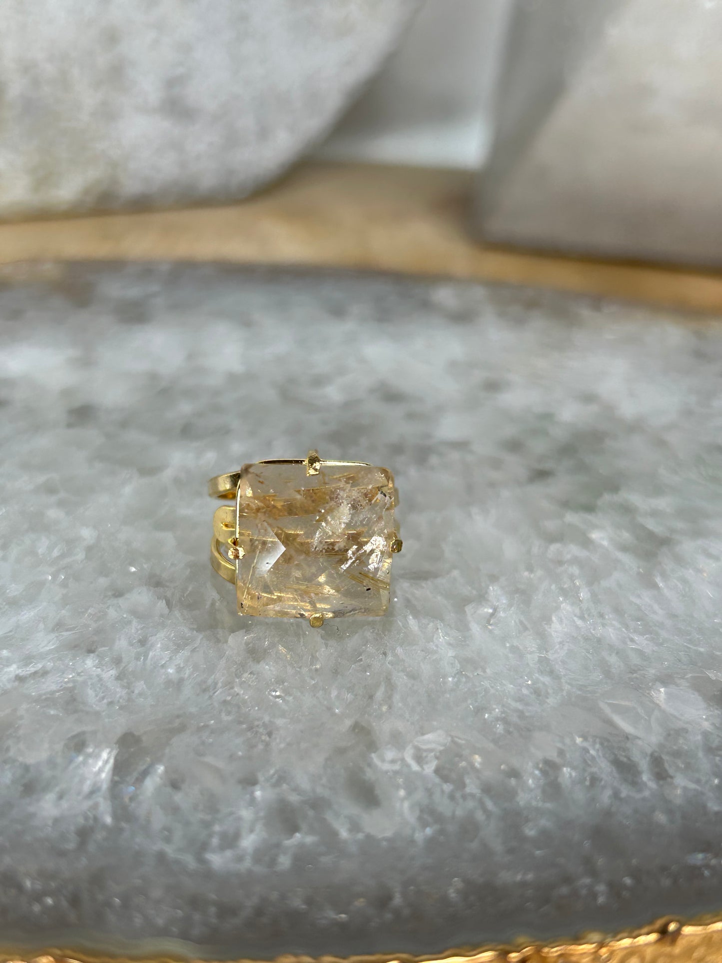 Faceted Gemstone Ring