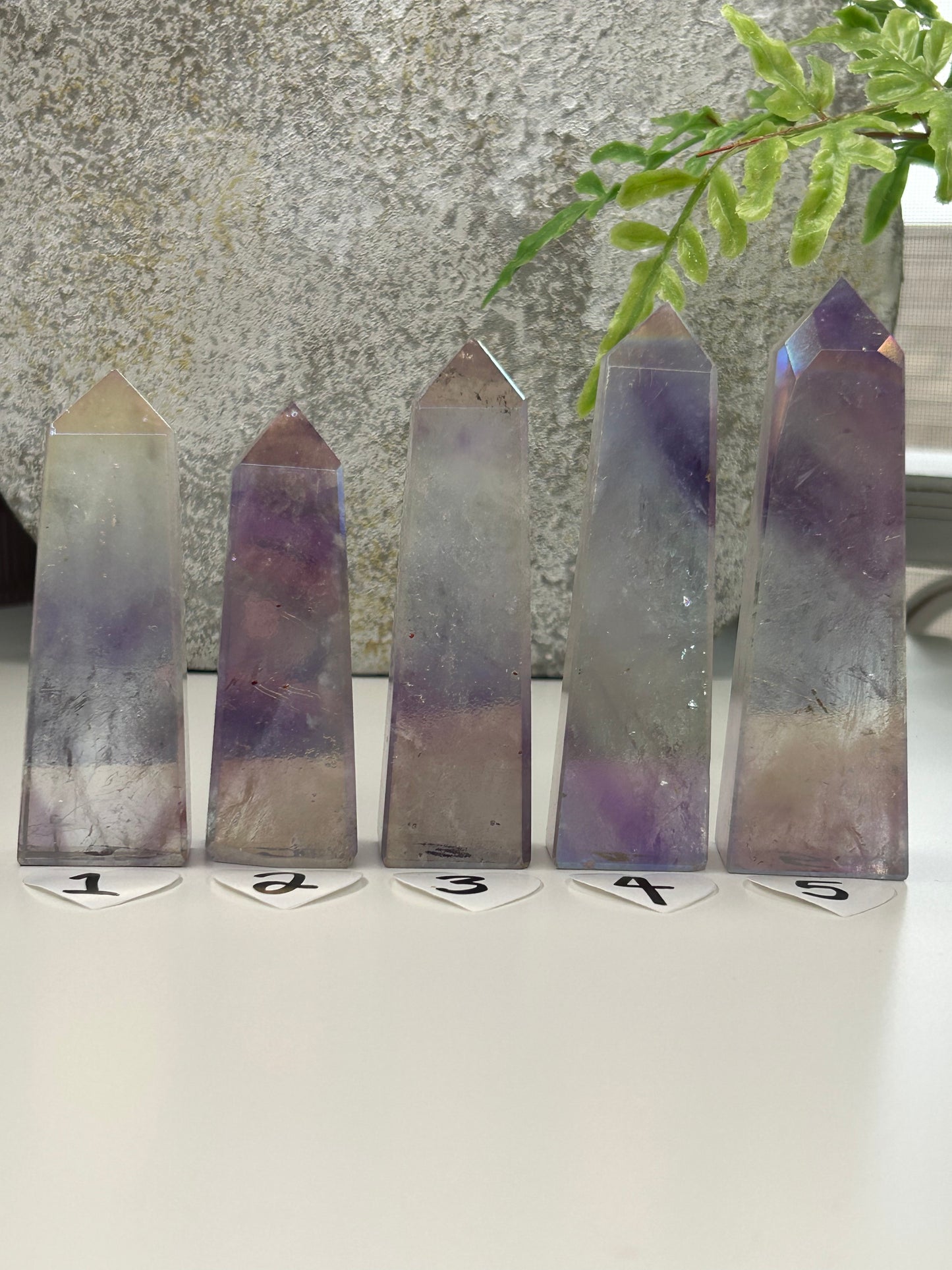 Rainbow Aura Amethyst Tower