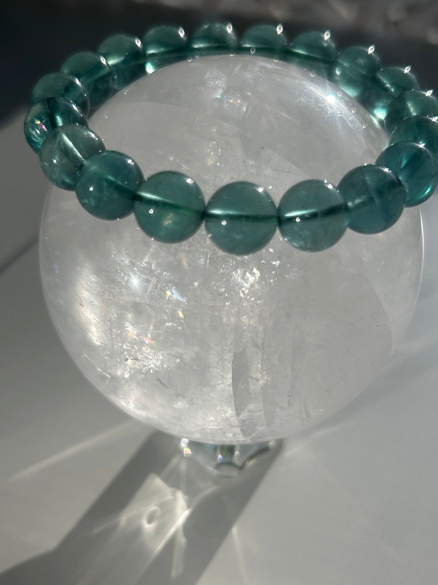 High Quality Green Fluorite Beaded bracelet