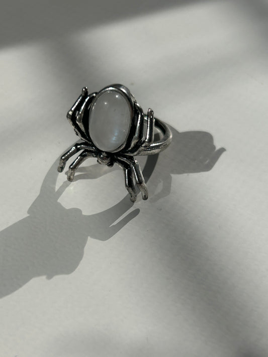 Large Spider Crystal ring