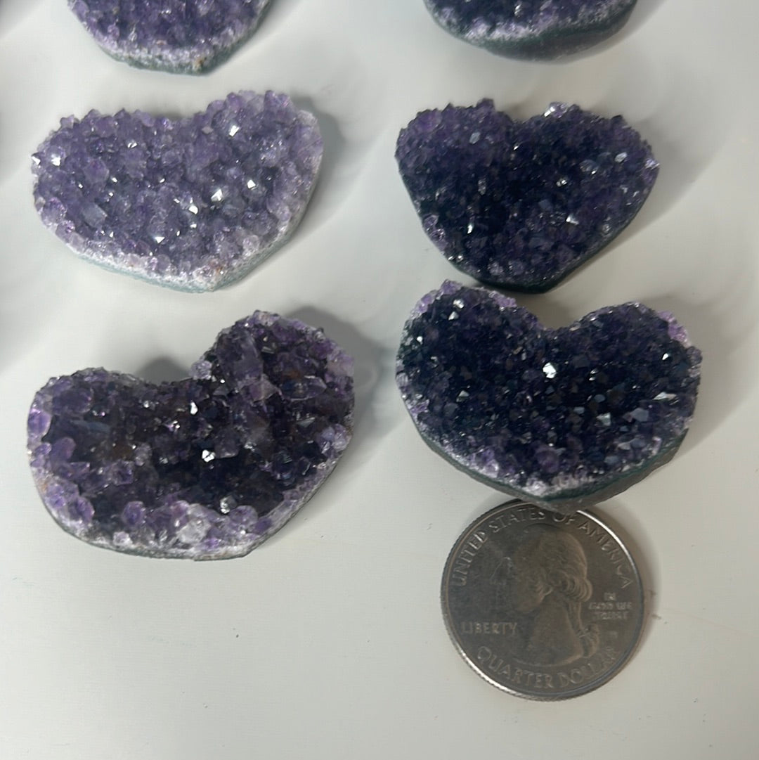 Mini AAA grade Amethyst Heart carving