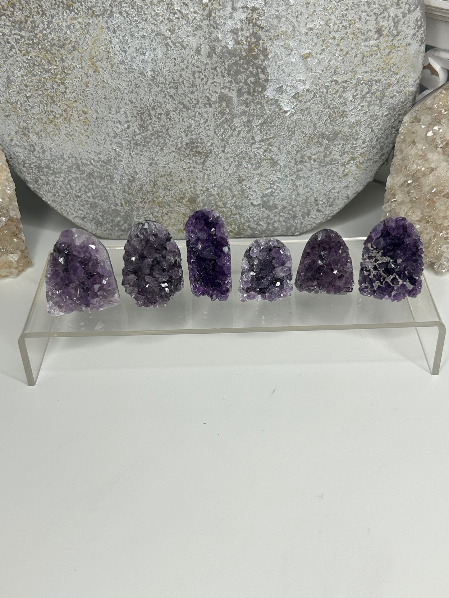 Baby Amethyst cut base cluster