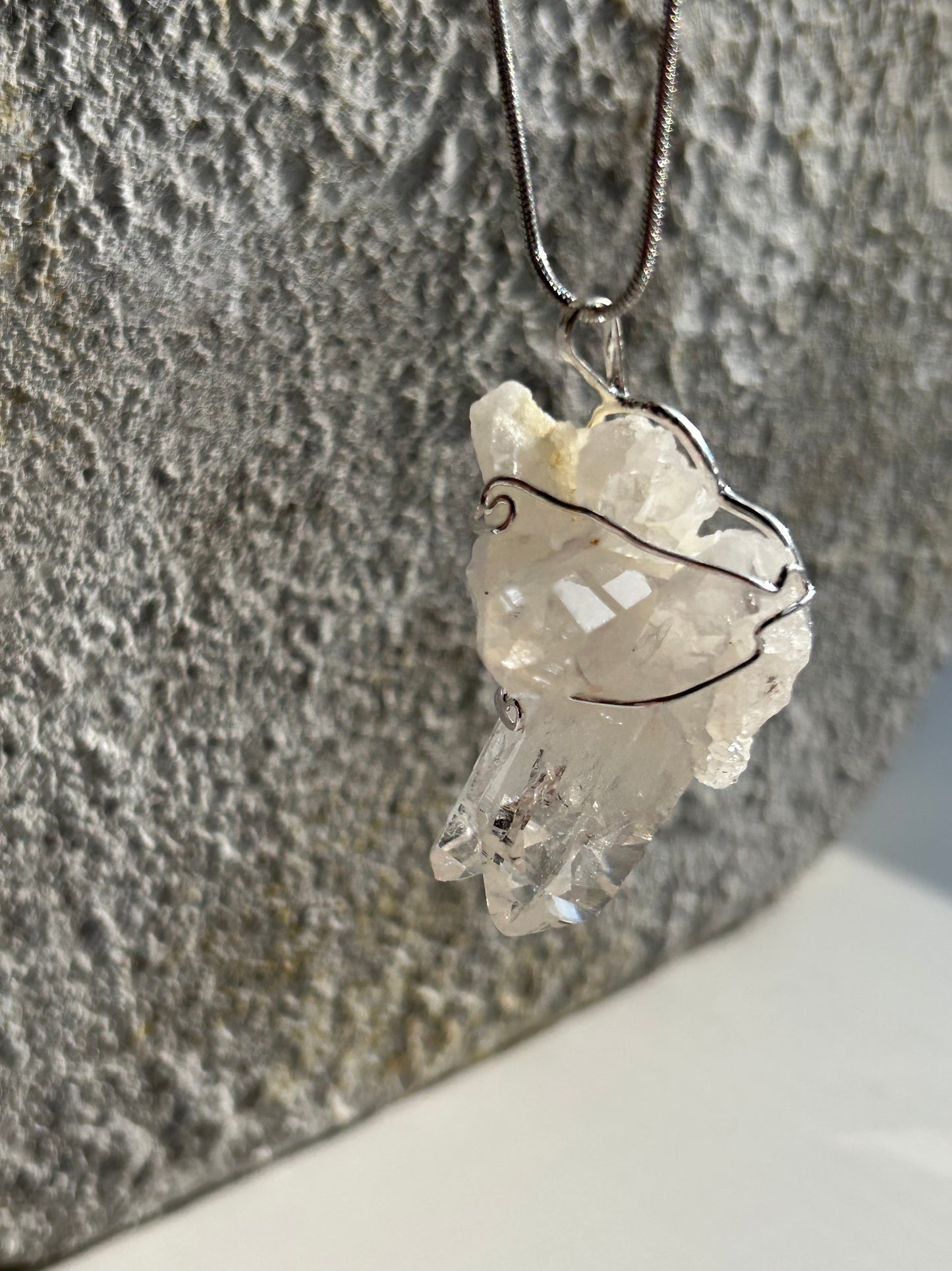 Clear Quartz Statement necklace