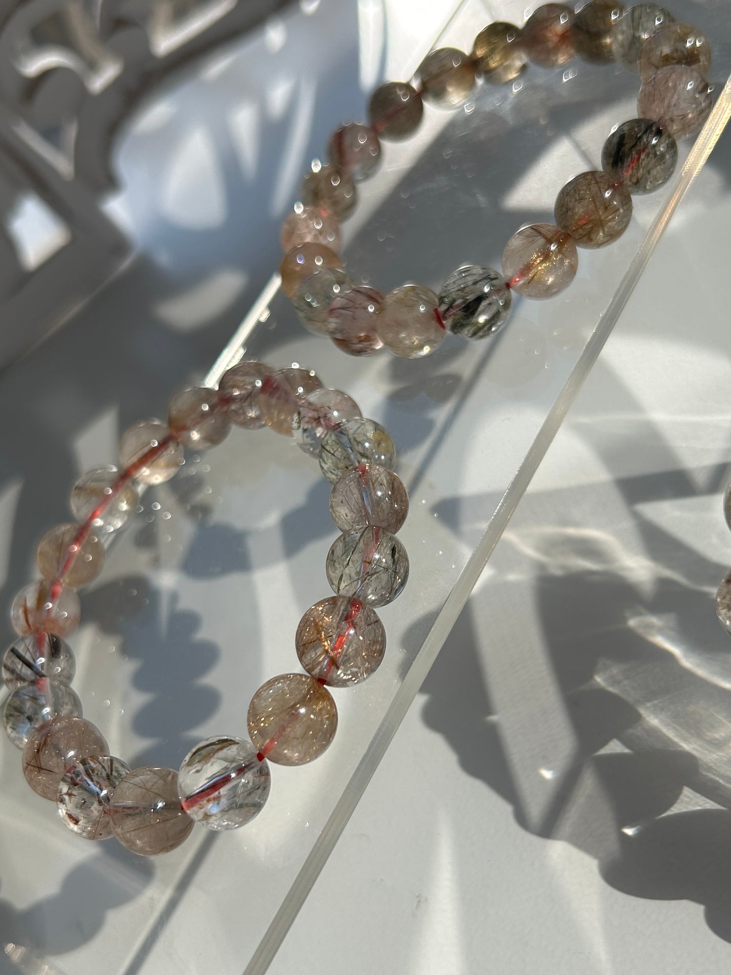 Rutilated Quartz Beaded Bracelets