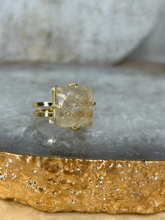 Faceted Gemstone Ring