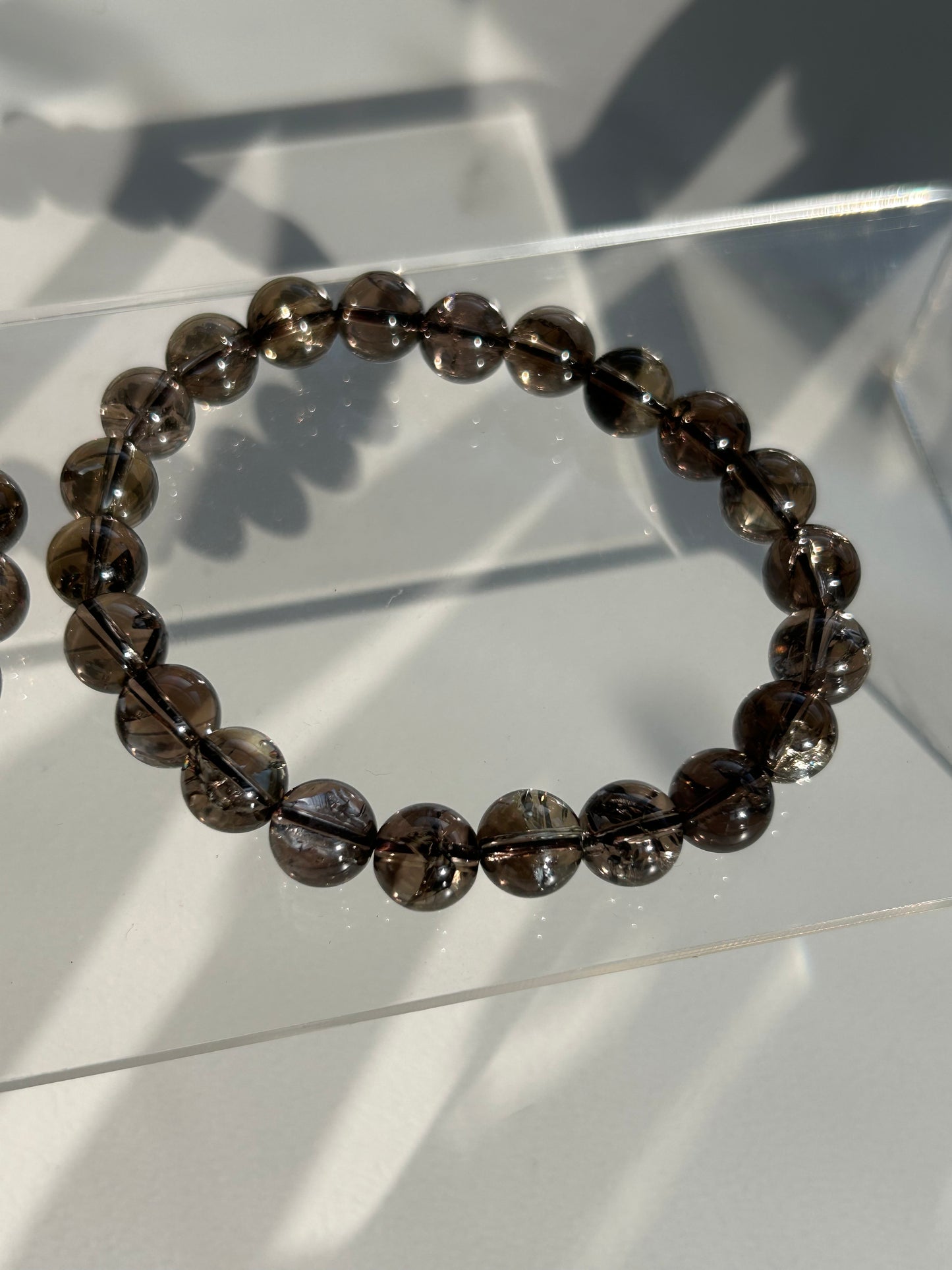 HQ-Rainbow Smokey Quartz Beaded Bracelet