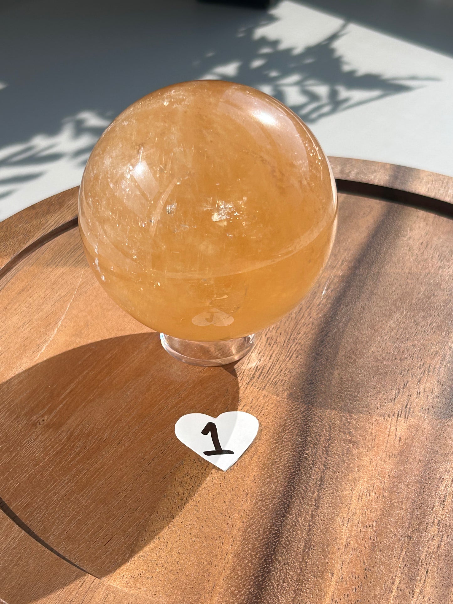 HQ- Honey Calcite Sphere