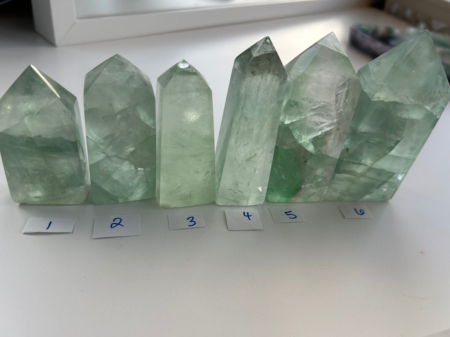 Green Fluorite Obelisks