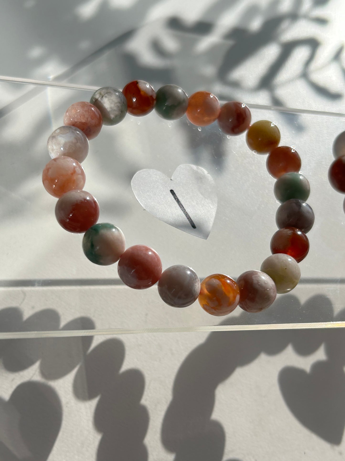 Colorful Flower Agate Bracelet