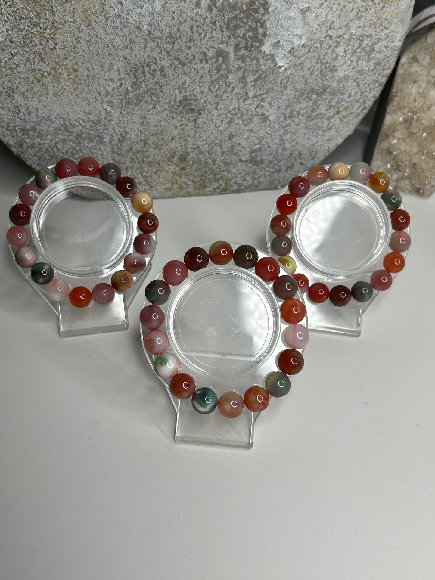 Yanyuan agate beaded bracelets