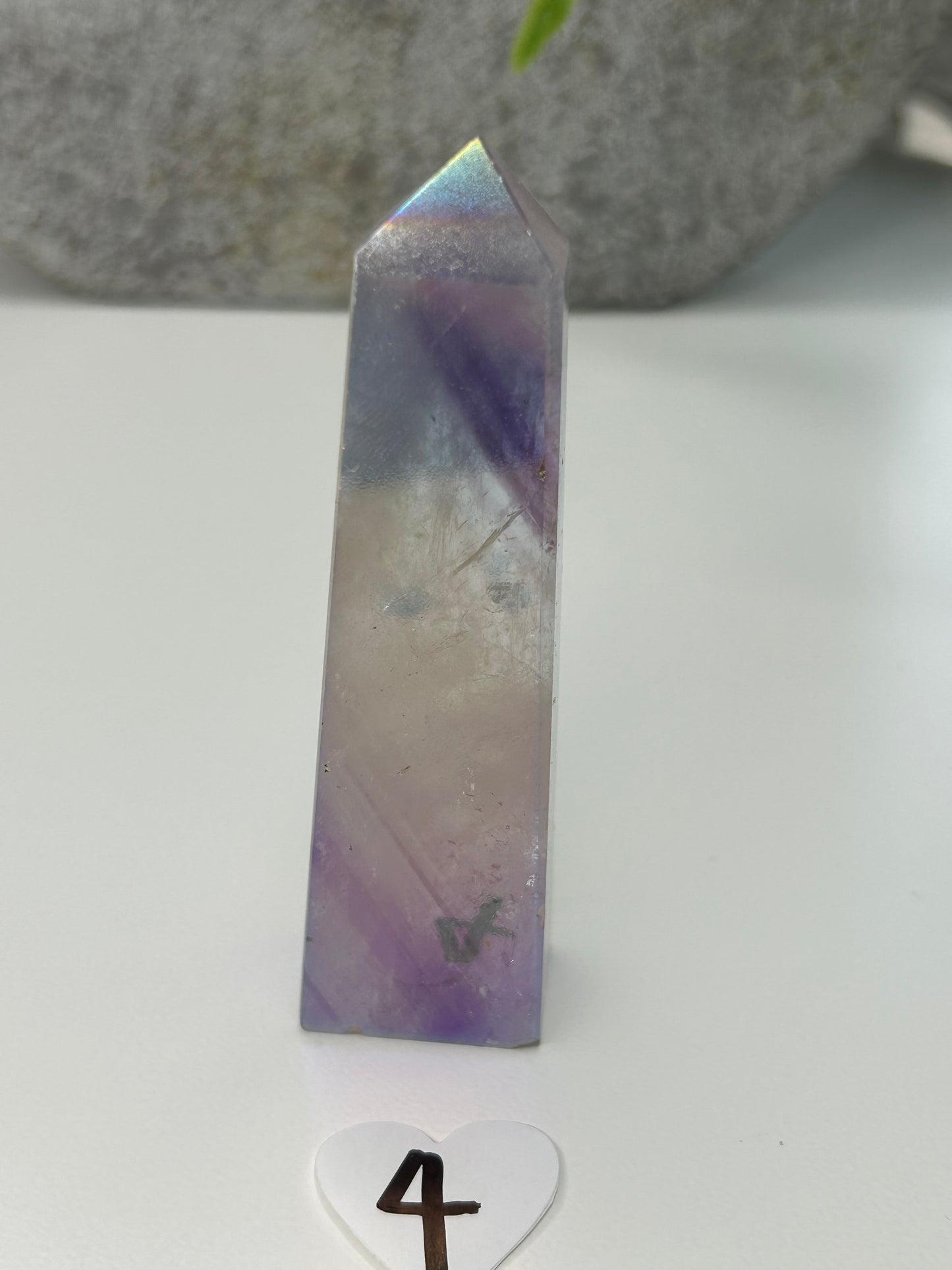 Rainbow Aura Amethyst Tower