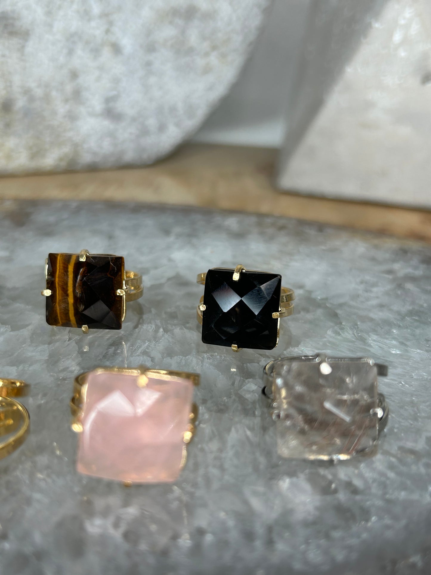 Faceted Gemstone Ring