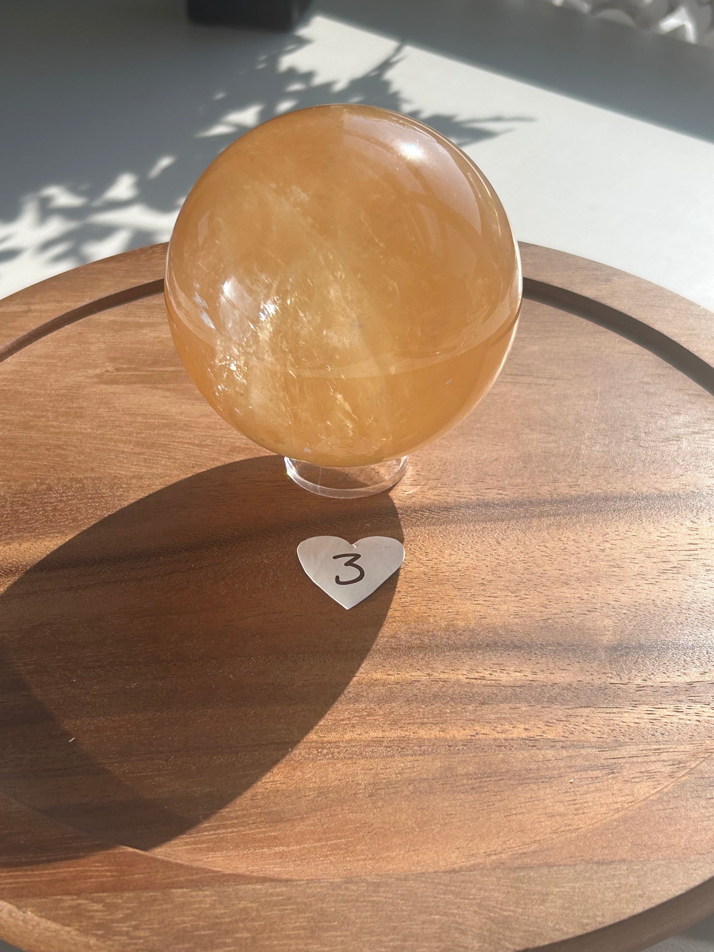 HQ- Honey Calcite Sphere