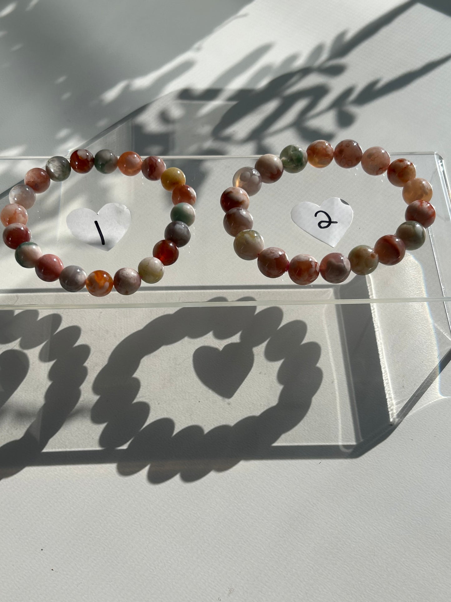 Colorful Flower Agate Bracelet