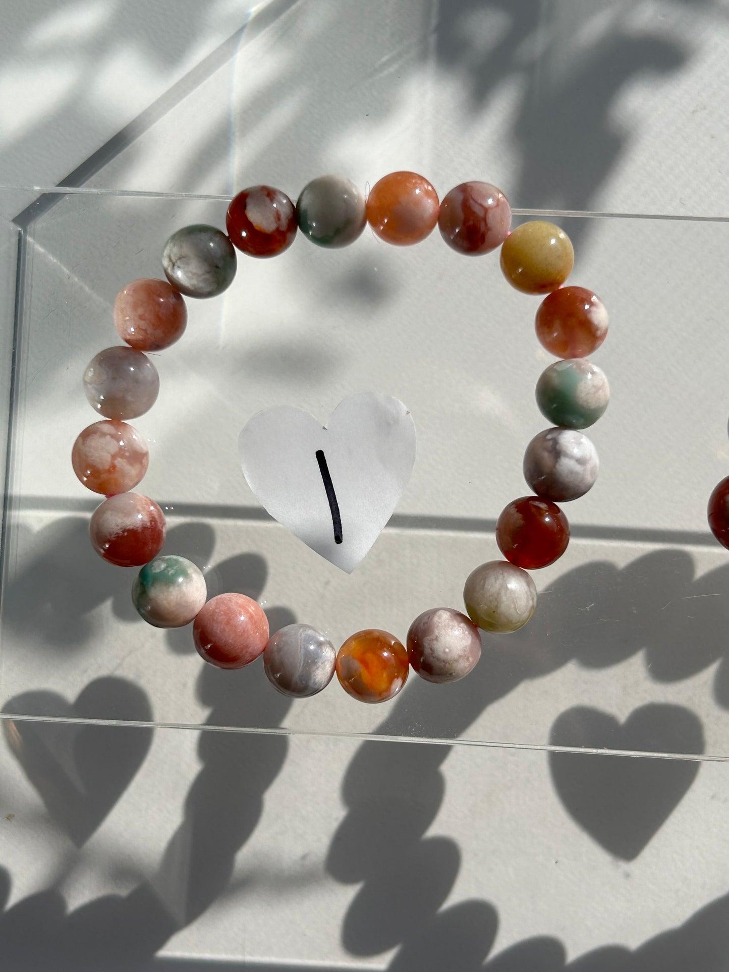 Colorful Flower Agate Bracelet