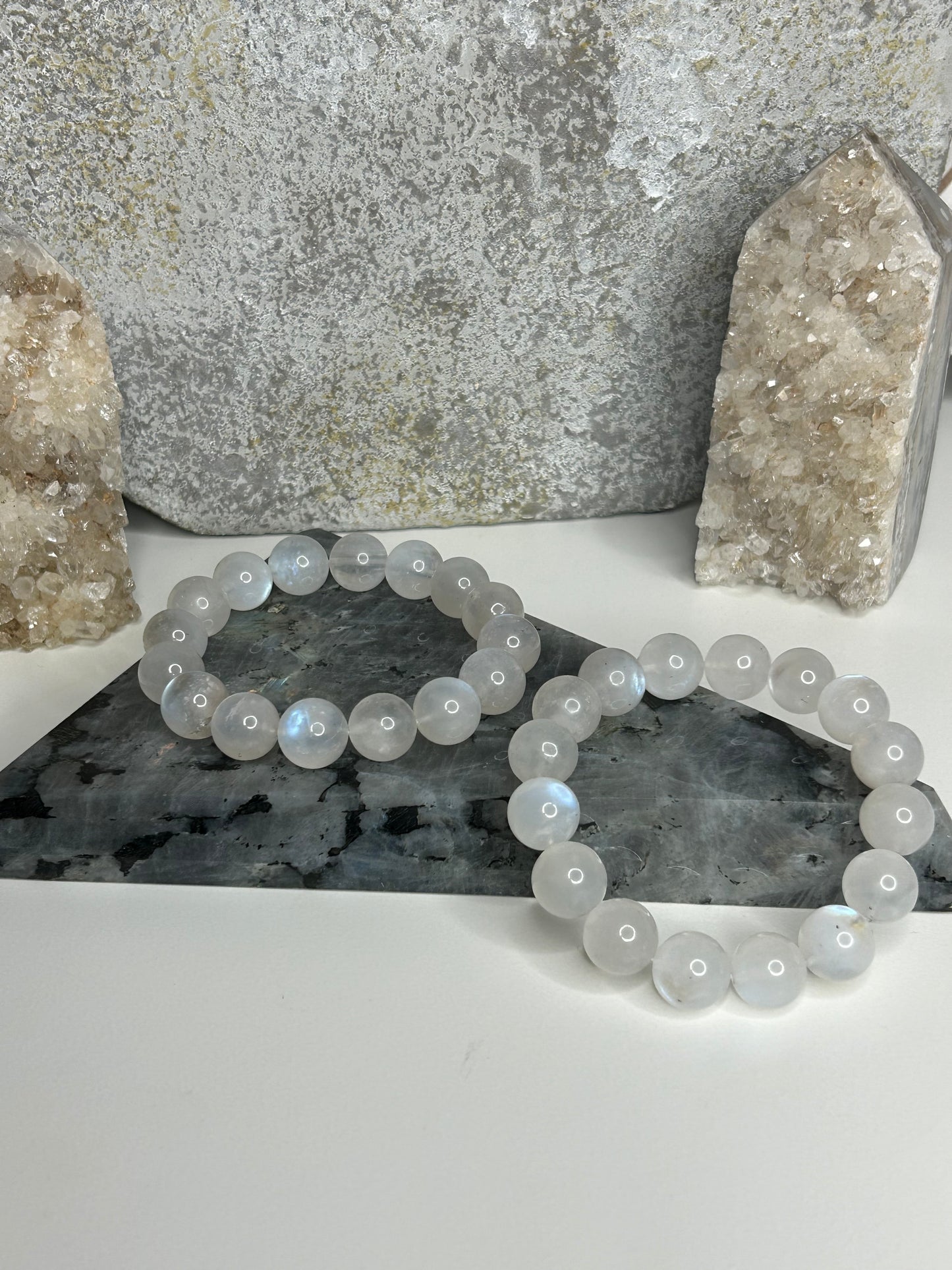 Rainbow Moonstone Beaded Bracelet