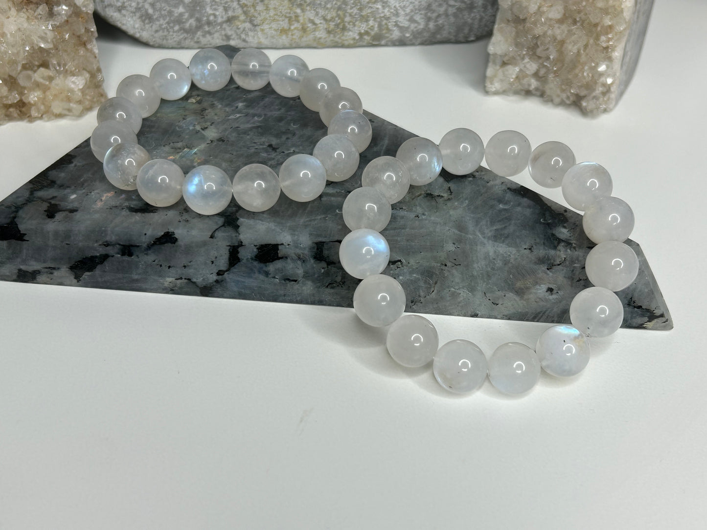 Rainbow Moonstone Beaded Bracelet