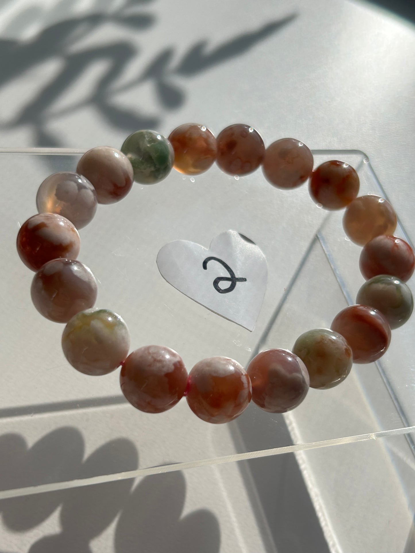 Colorful Flower Agate Bracelet