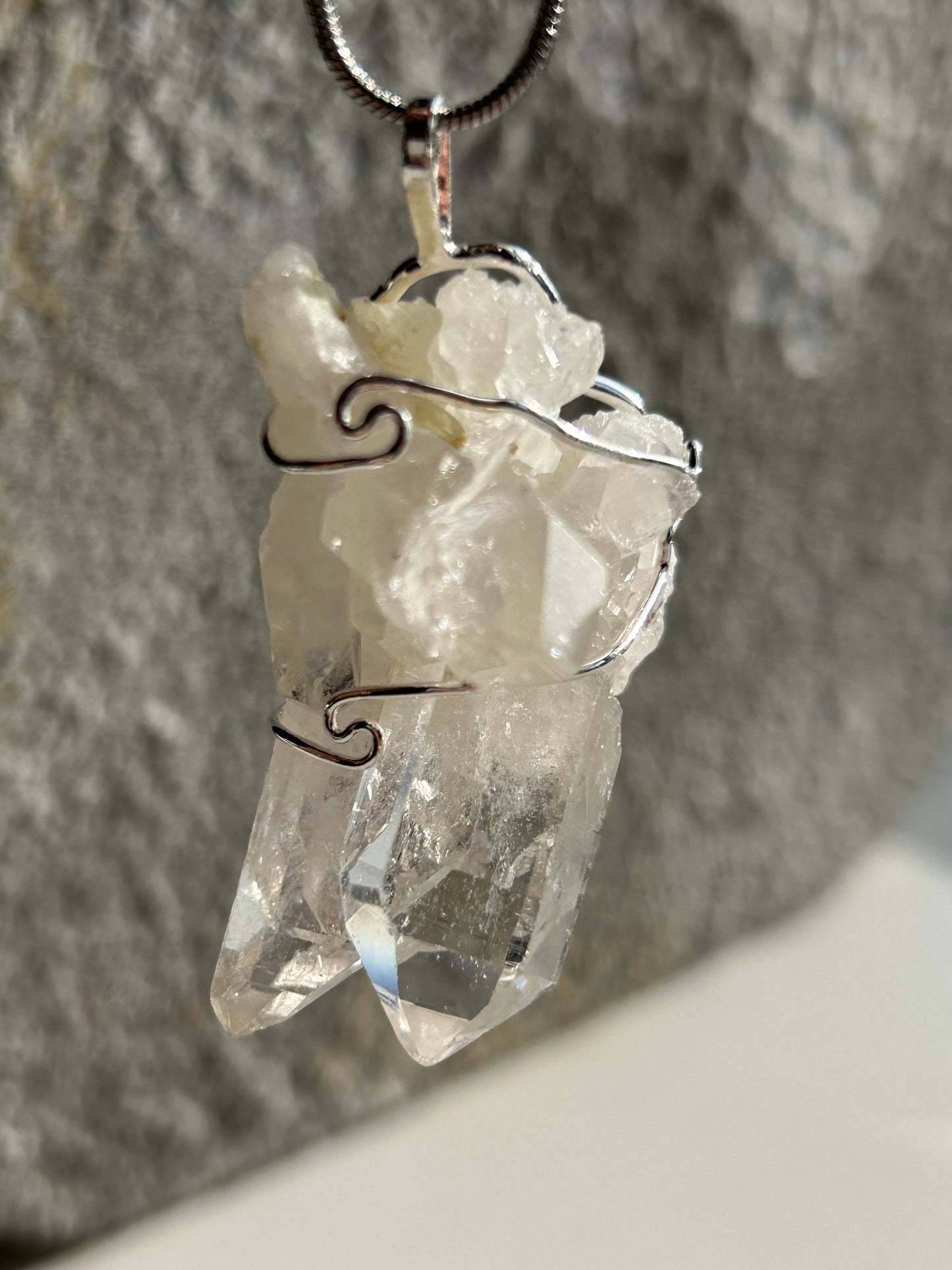 Clear Quartz Statement necklace