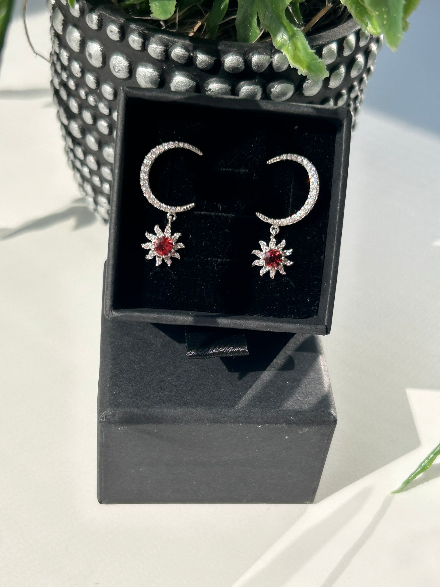 Moon and Start Drop Earrings