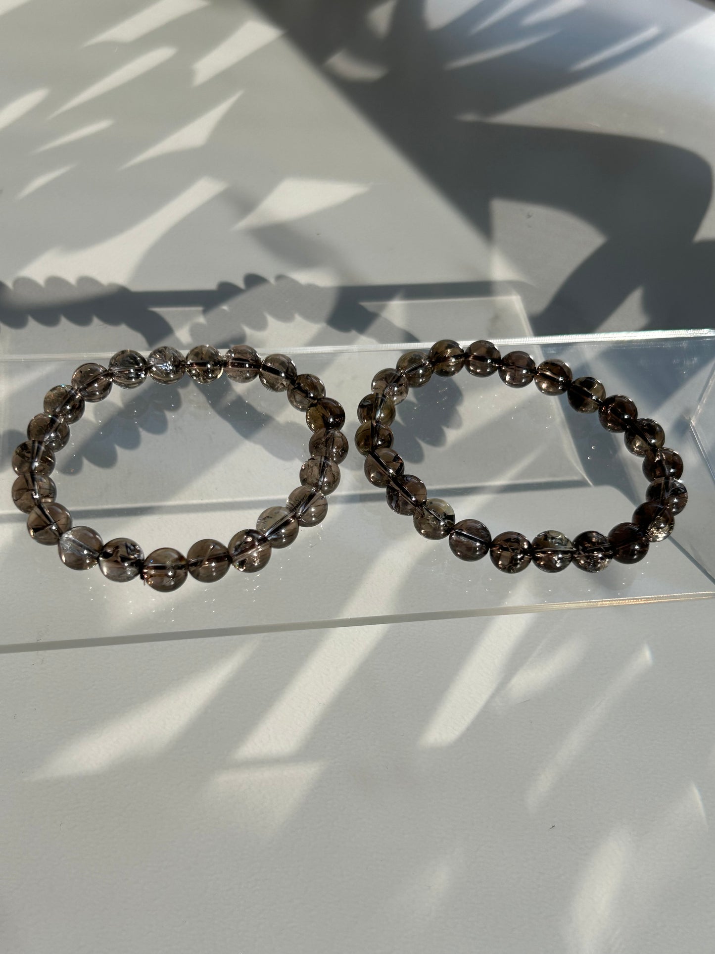 HQ-Rainbow Smokey Quartz Beaded Bracelet