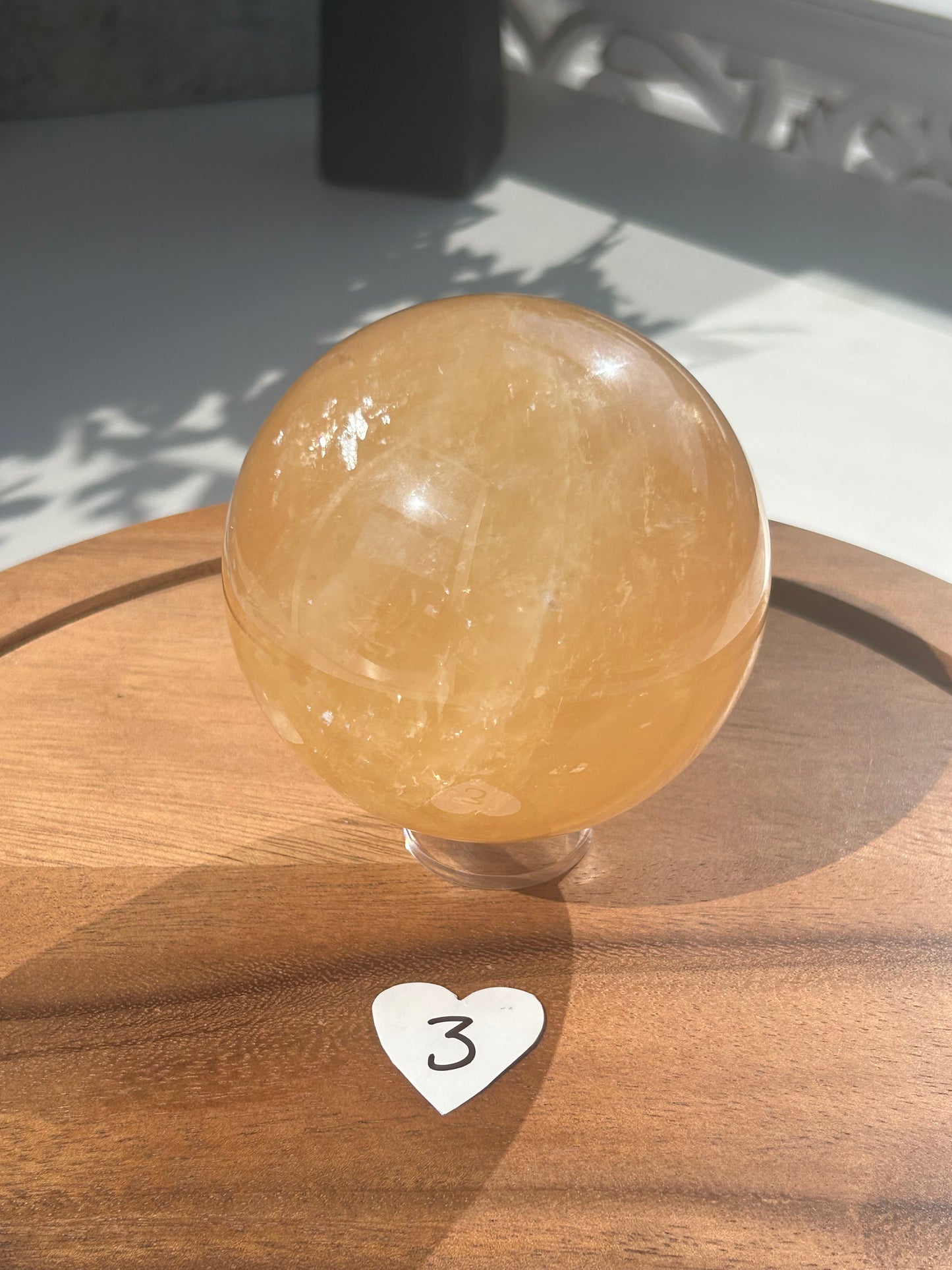 HQ- Honey Calcite Sphere