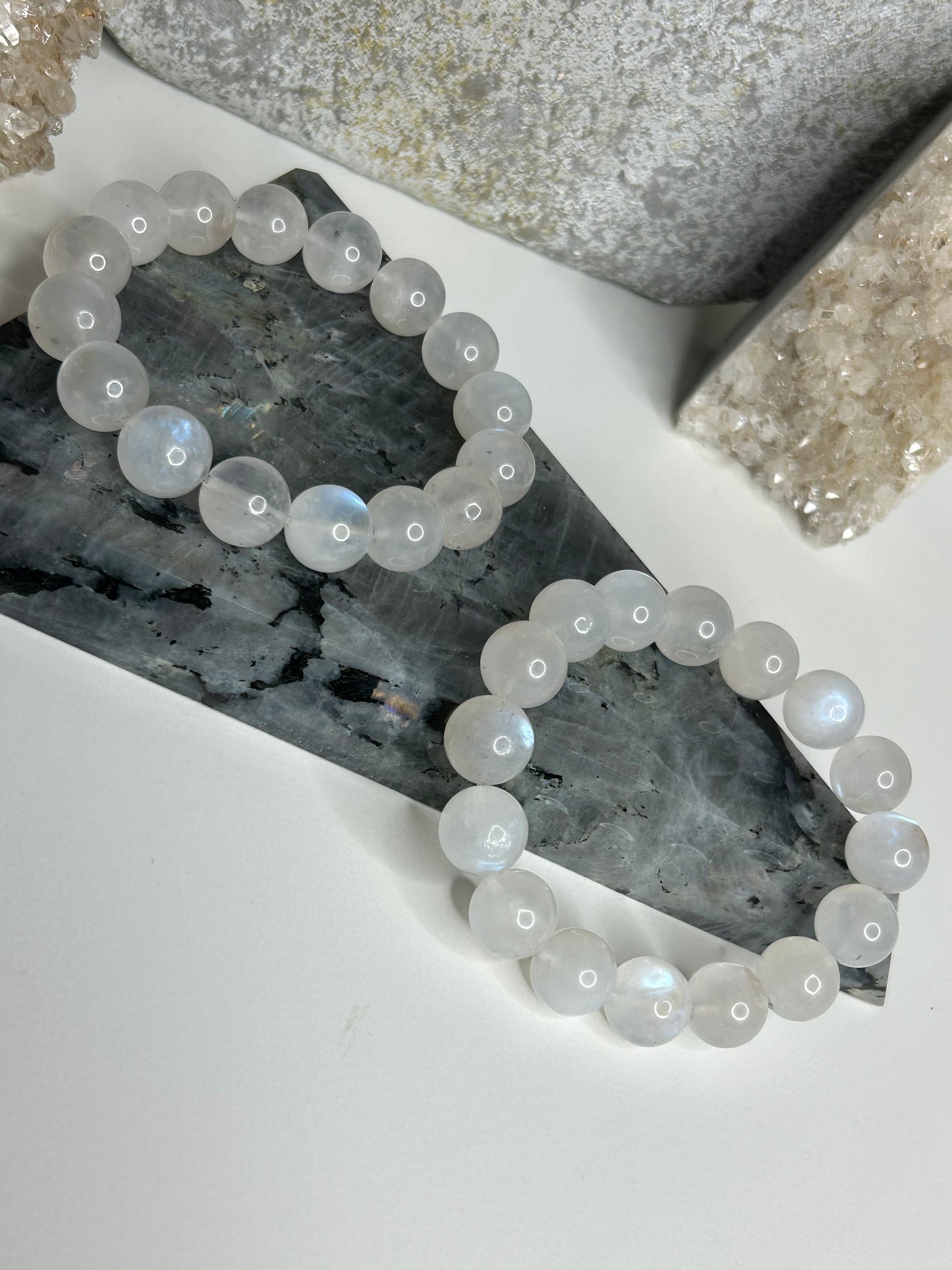 Rainbow Moonstone Beaded Bracelet