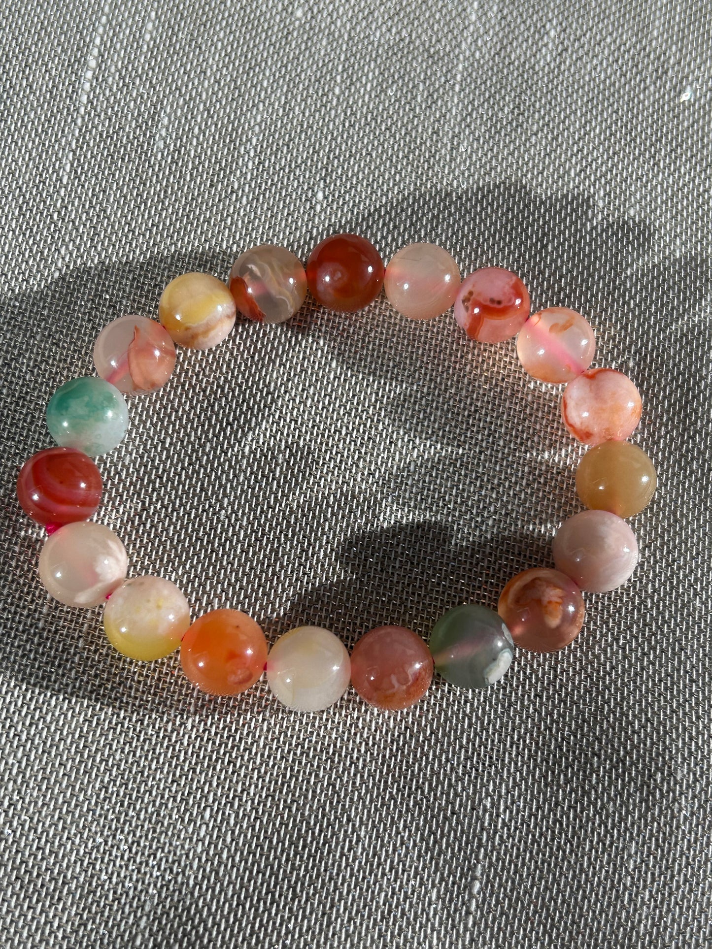 Colorful Sherbet Flower Agate bracelet