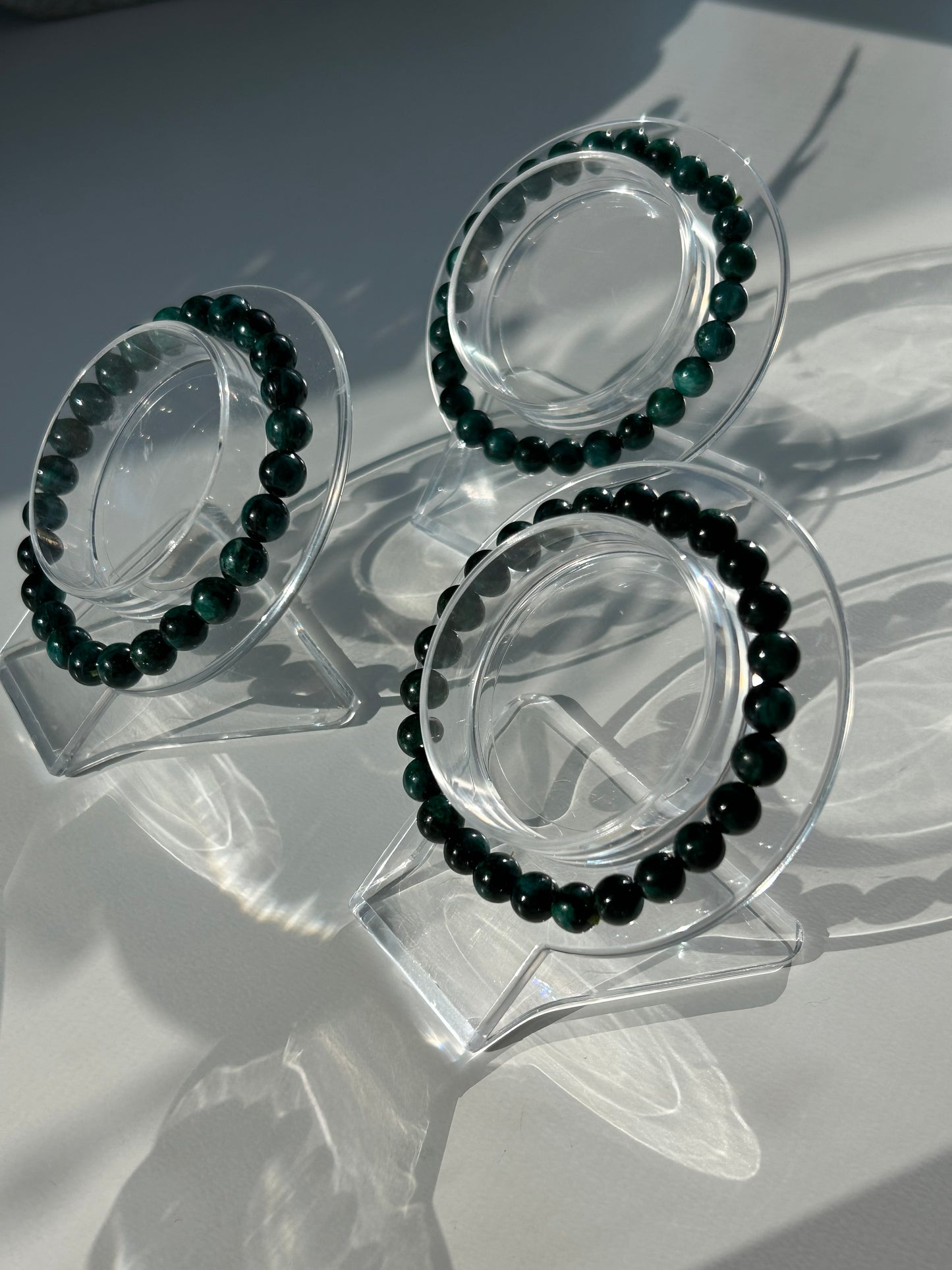 Green Emerald Fuchsite Beaded Bracelet