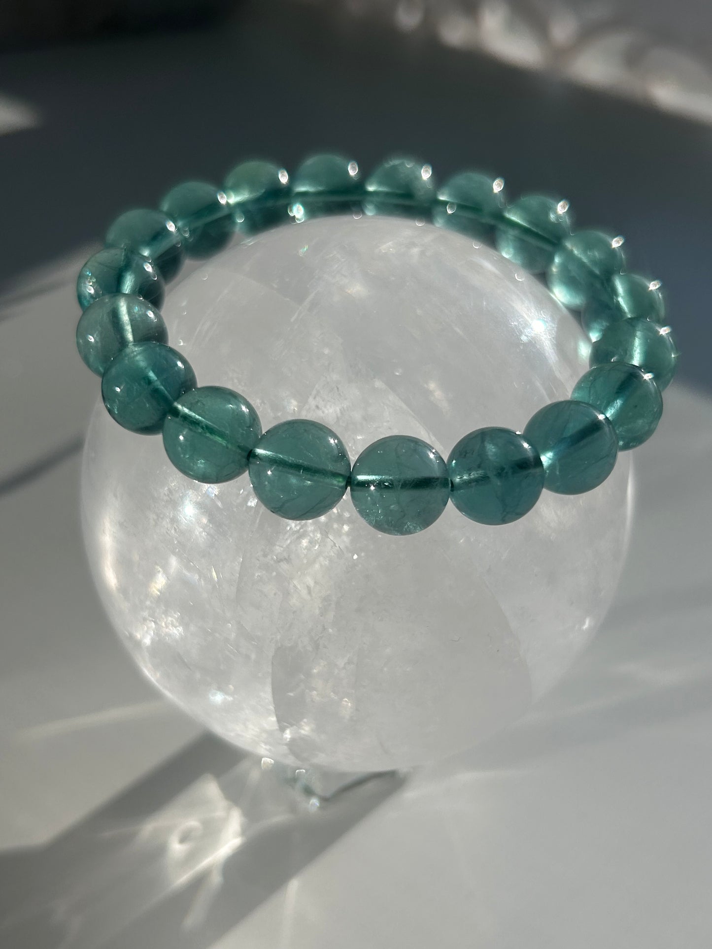 High Quality Green Fluorite Beaded bracelet