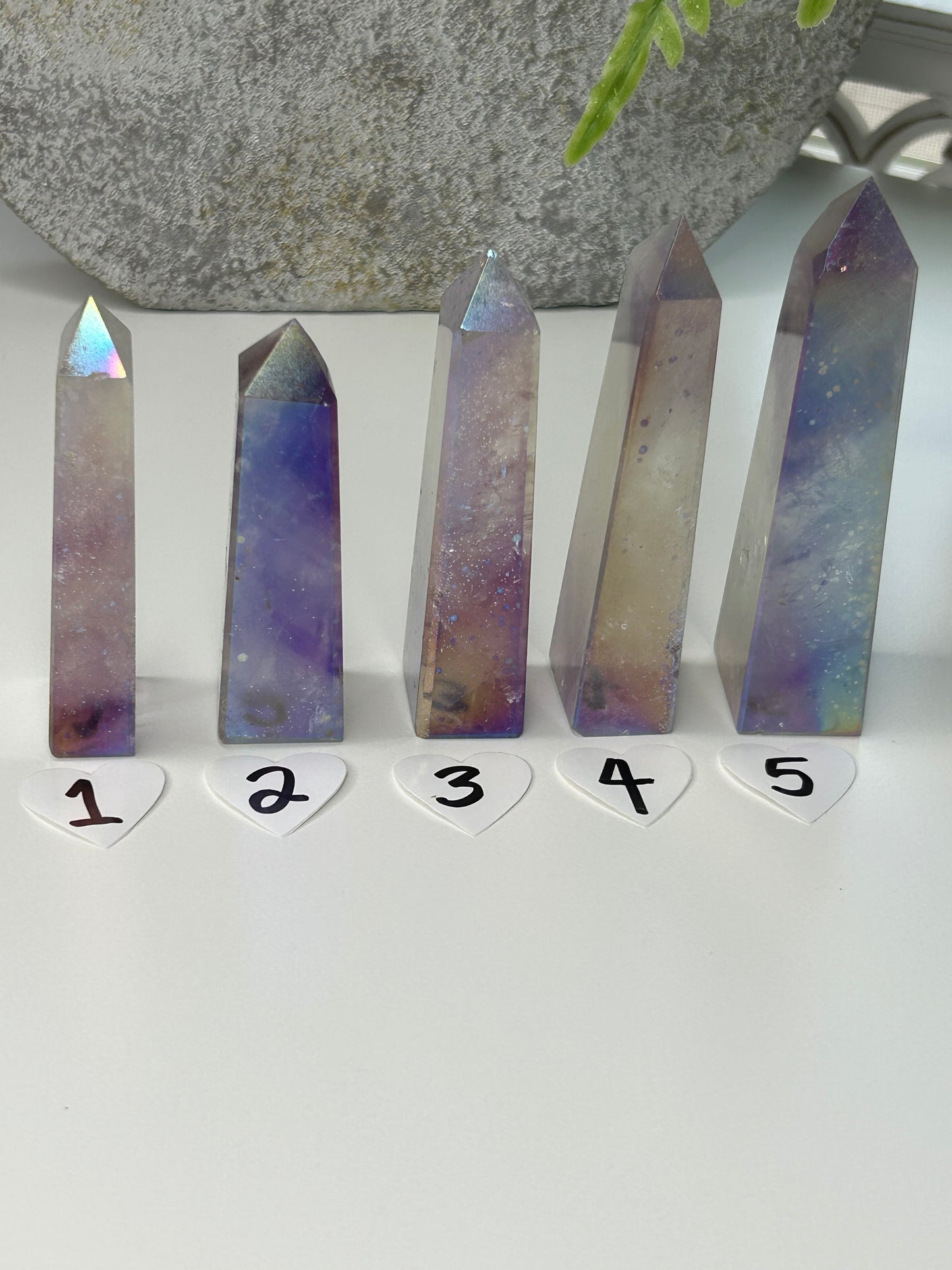 Rainbow Aura Amethyst Tower