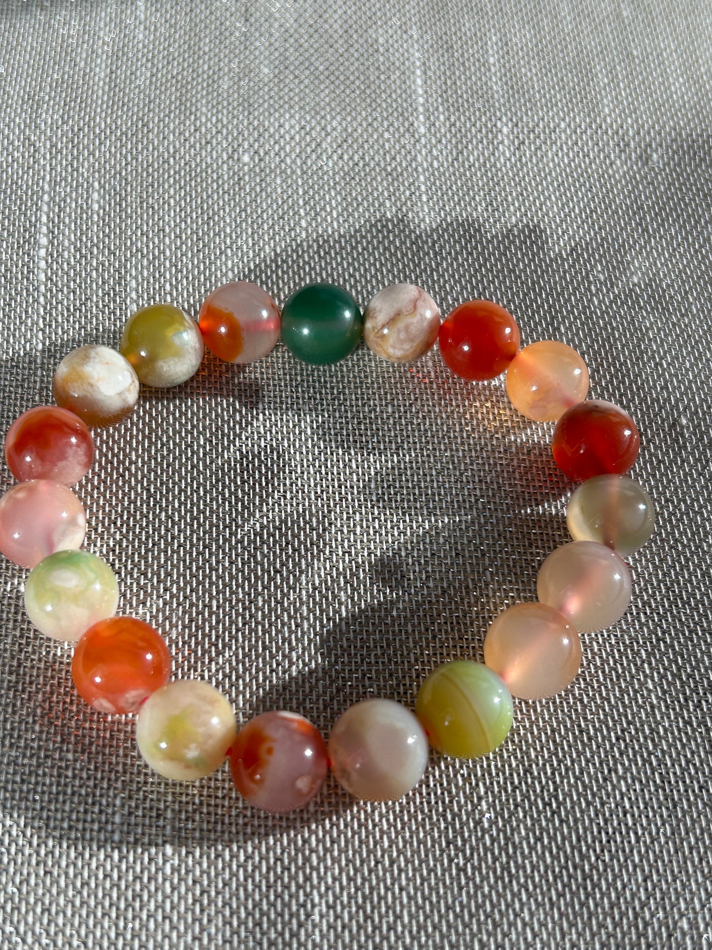 Colorful Sherbet Flower Agate bracelet