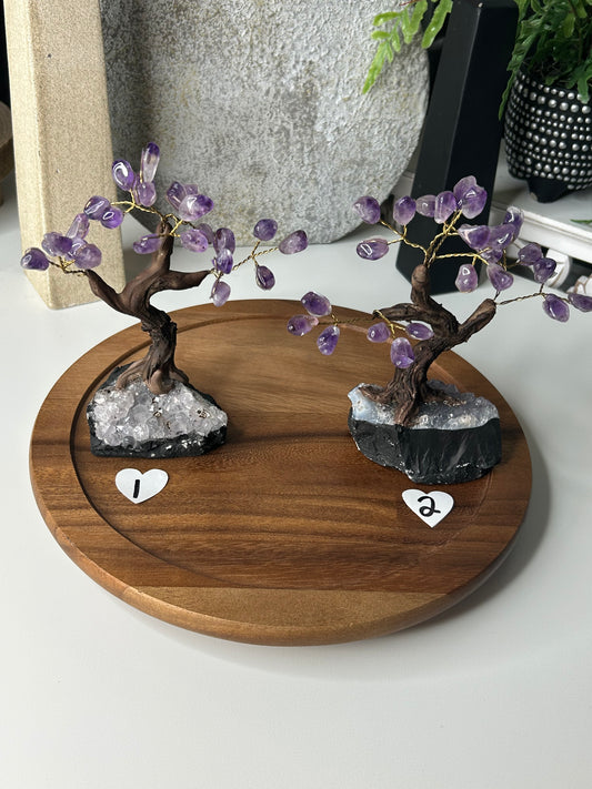 Amethyst cut base gem tree